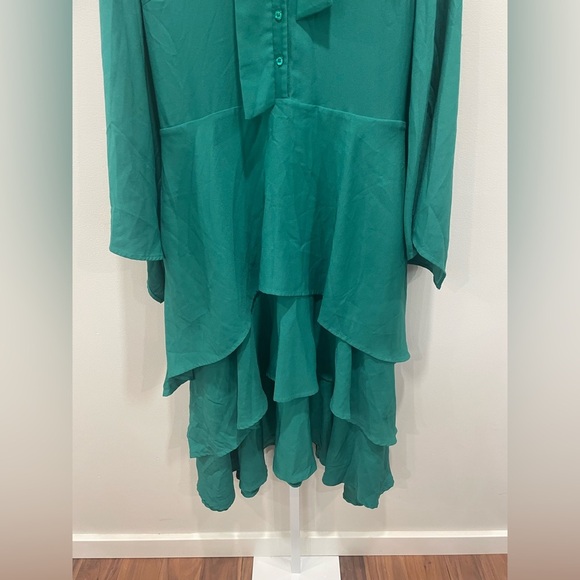 Osman Yousefzada X RTR Bow Front Ruffle Dress Size 10 - Picture 10 of 12